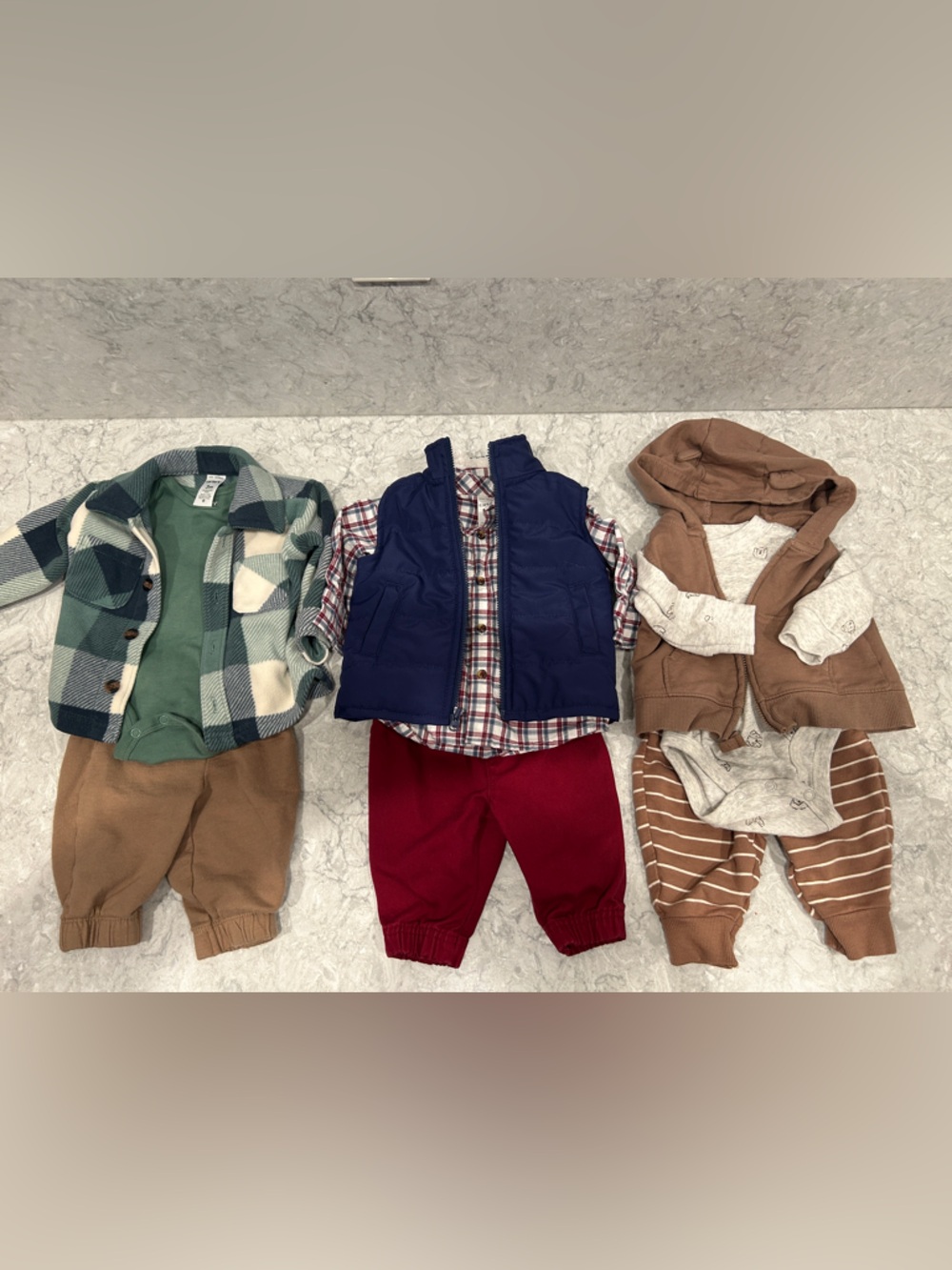 Carter’s Baby Boy 3 Month Outfit Bundle lot  – 3 Complete Sets